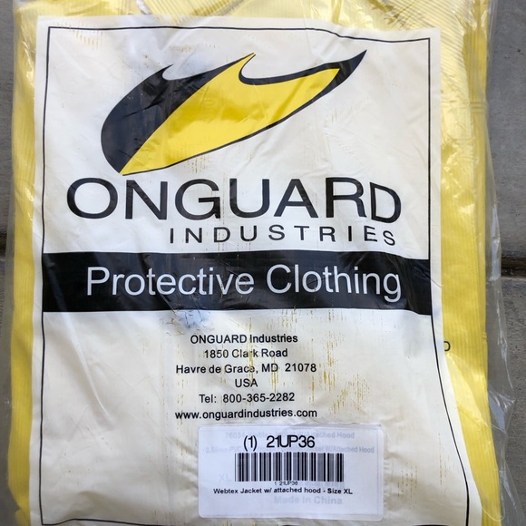 Onguard Webtex Bib Flyfront Overall Yellow XL 76052 XLG - Picture 2 of 2